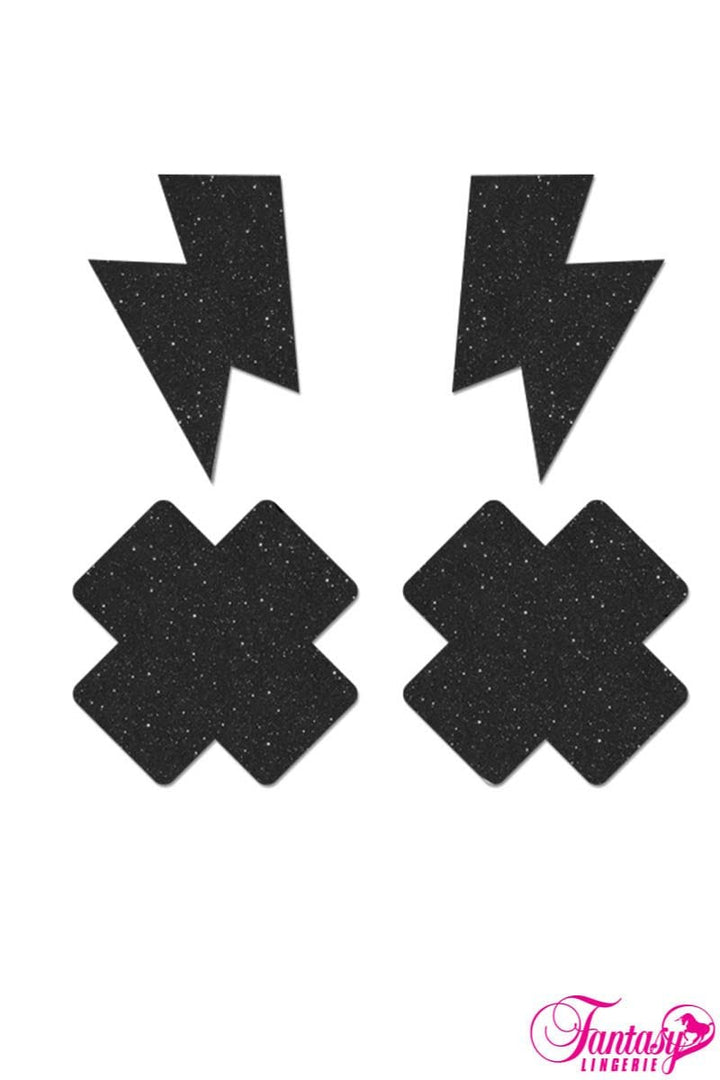 Fantasy Lingerie - Glitter Pasties 2PC Set