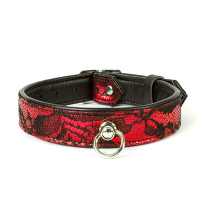 Miss Morgane Lace Collar in Red