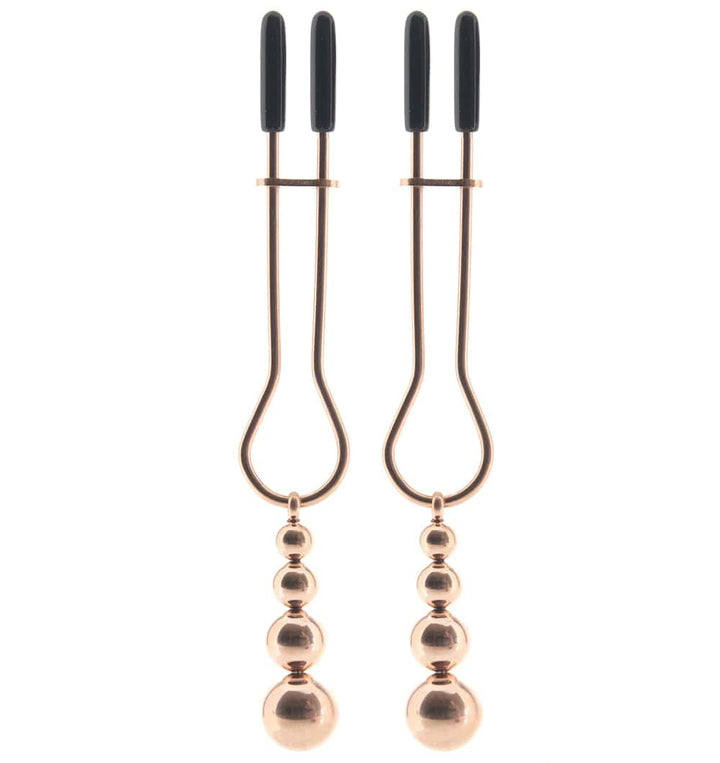 Selopa Beaded Nipple Clamps in Rose Gold