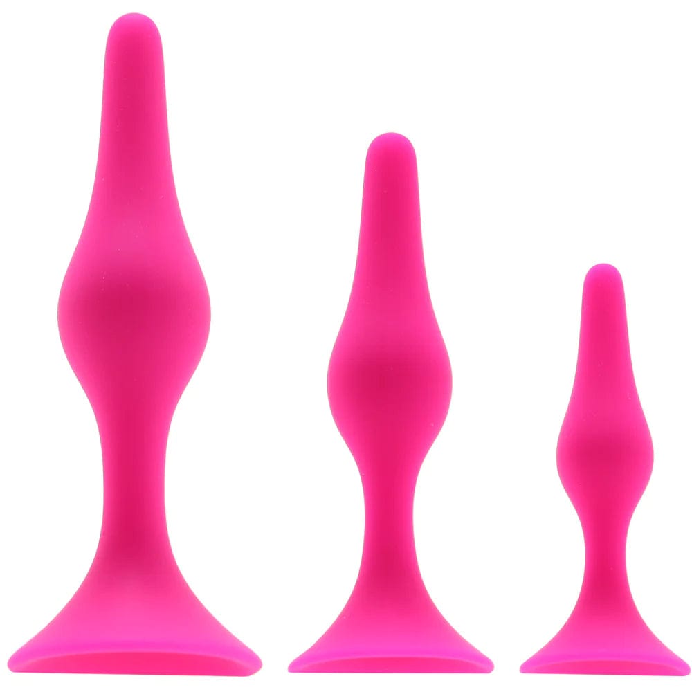 Blush Luxe Beginner Silicone Butt Plug Kit in Pink