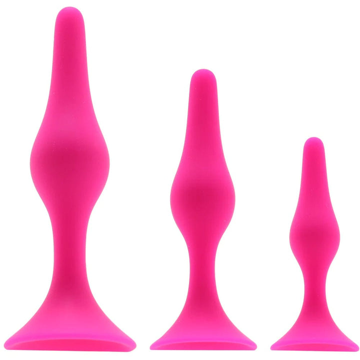 Blush Luxe Beginner Silicone Butt Plug Kit in Pink