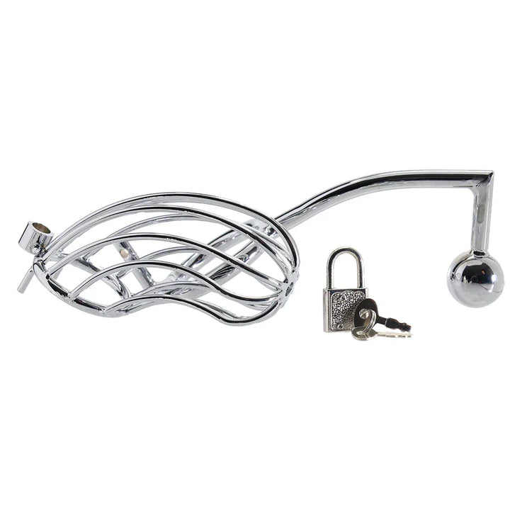 Blue Line Cage with Anal Stimulator