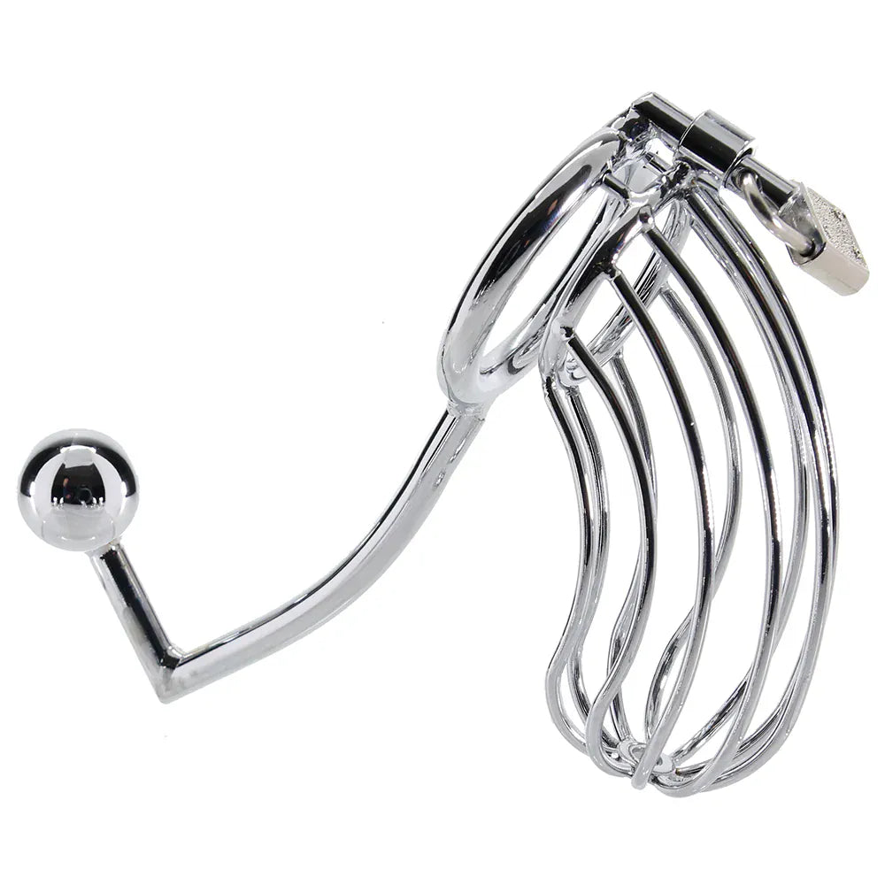 Blue Line Cage with Anal Stimulator