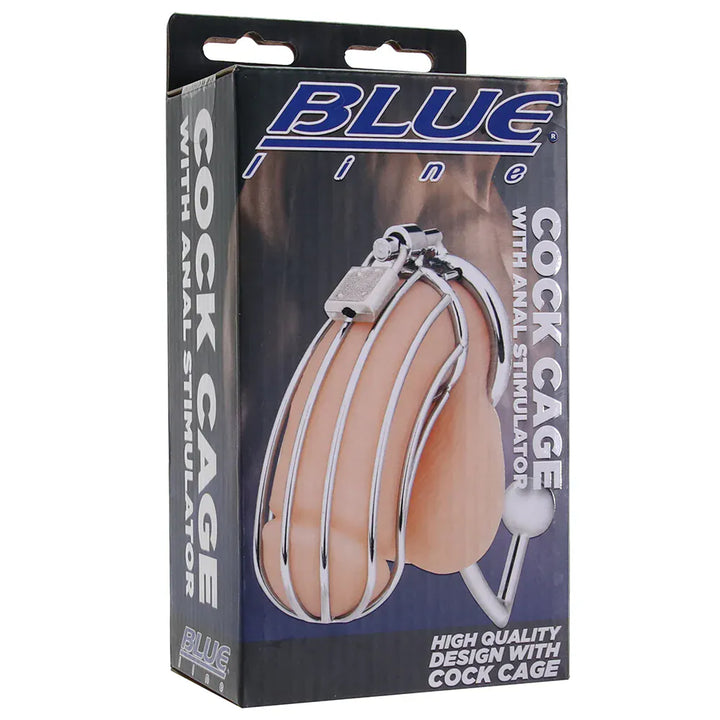 Blue Line Cage with Anal Stimulator