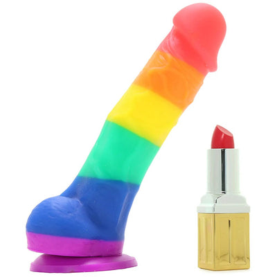 ns novelties Colours Pride Edition 5 Inch Silicone Dildo in Rainbow