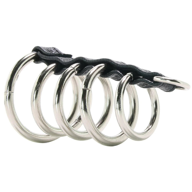 Electric Eel 5 Ring Steel Gates of Hell Cock Cage with Lead