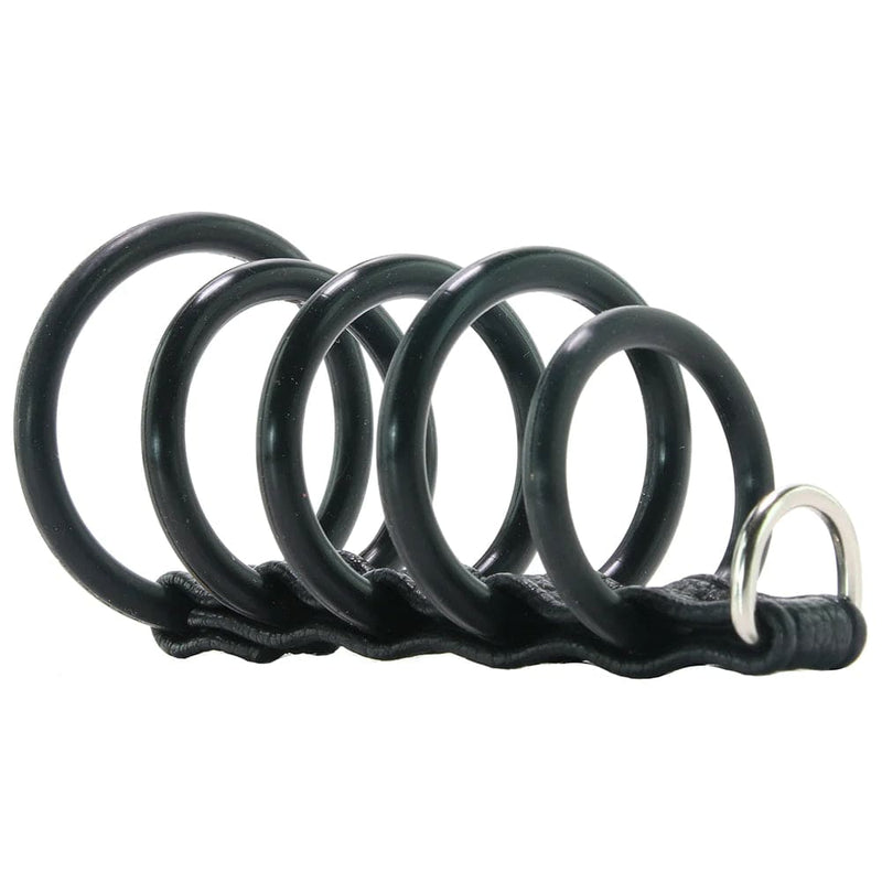 Electric Eel 5 Ring Rubber Gates of Hell Cock Cage with Lead