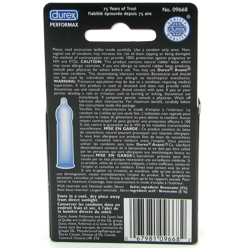 Durex Performax Condoms in 3 Pack