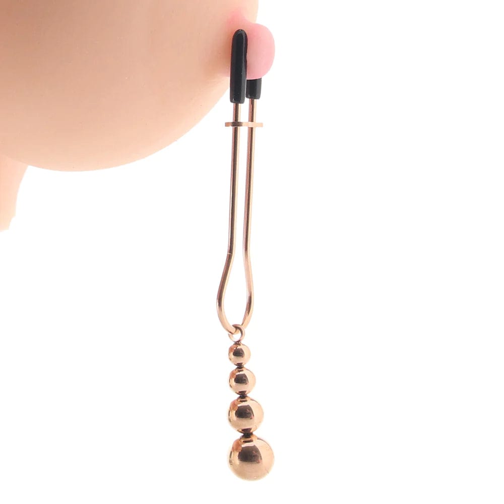 Selopa Beaded Nipple Clamps in Rose Gold