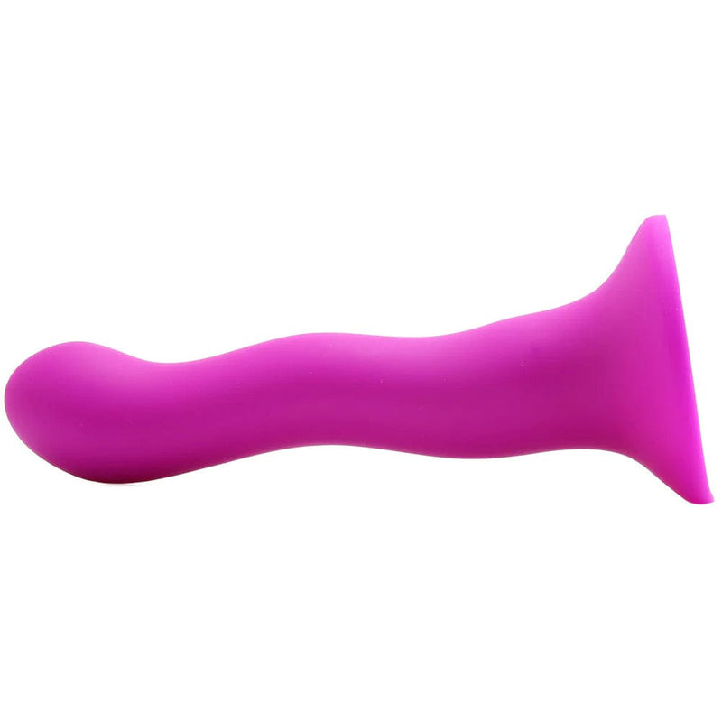 ns novelties Colours Wave 6 Inch Silicone Dildo in Purple