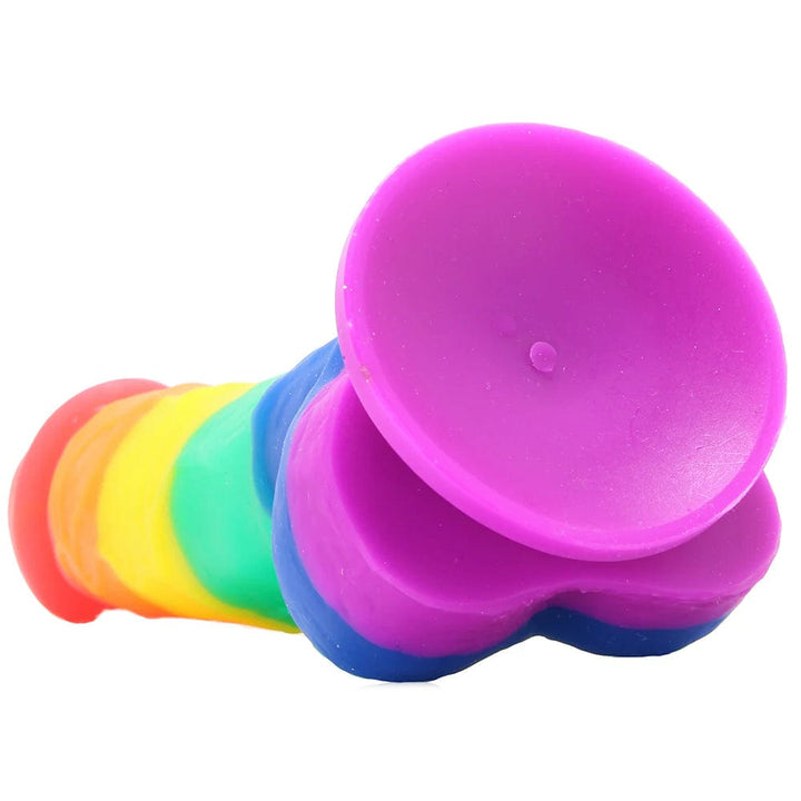 ns novelties Colours Pride Edition 5 Inch Silicone Dildo in Rainbow