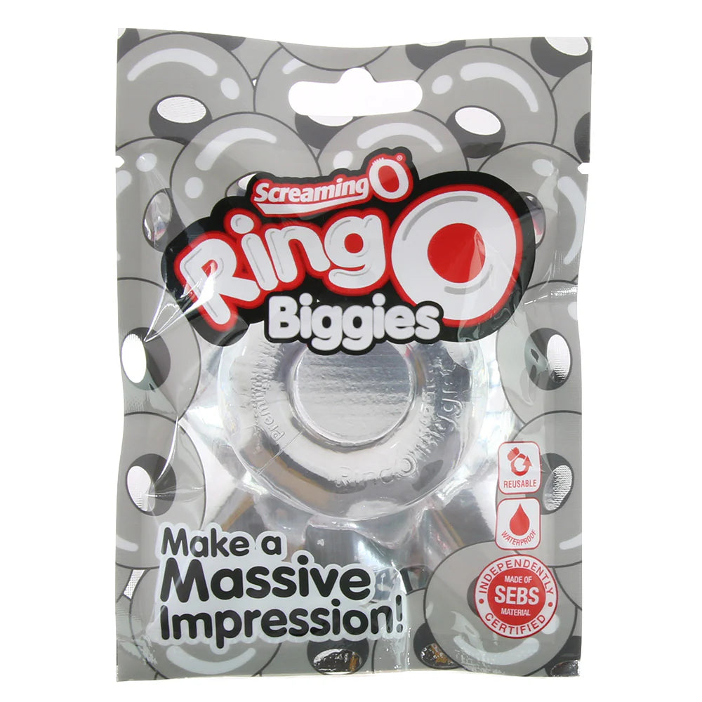 Screaming O RingO Biggies Cock Ring in Clear