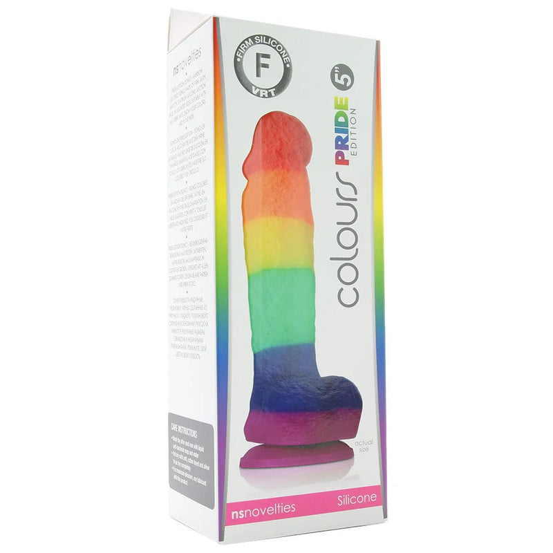 ns novelties Colours Pride Edition 5 Inch Silicone Dildo in Rainbow