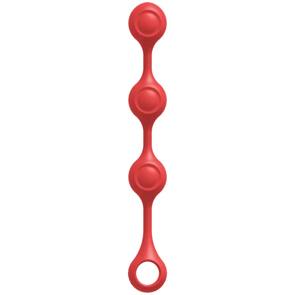 Doc Johnson Kink Weighted Silicone Anal Balls in Red