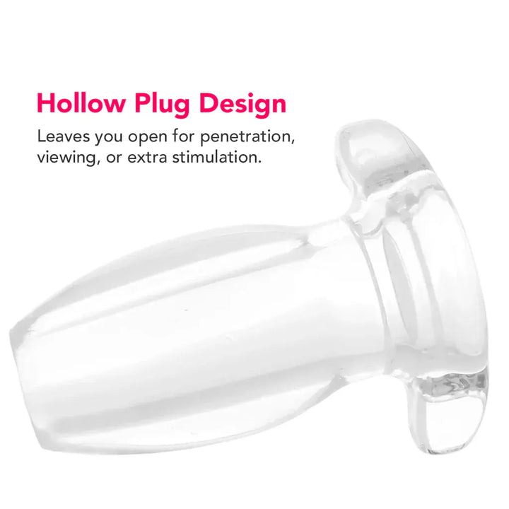 Peephole Clear Hollow Anal Plug