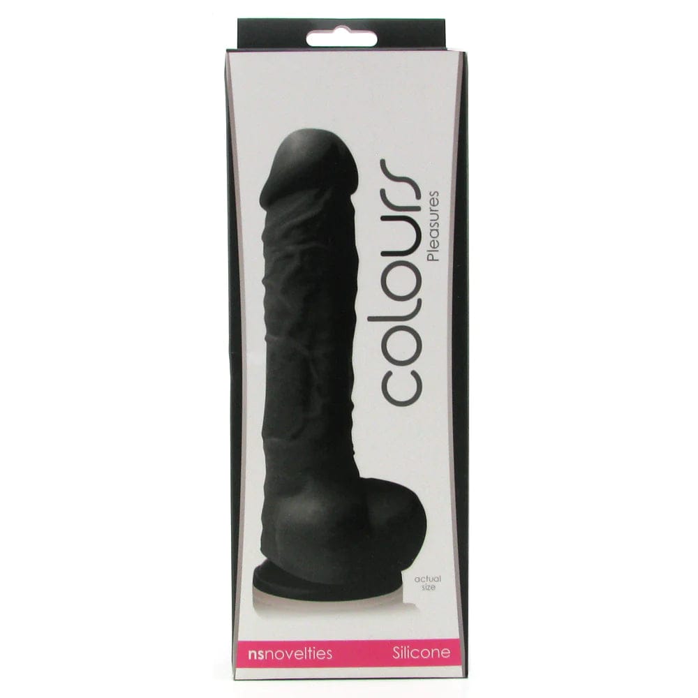 Colours Silicone Dildo in Black 5"