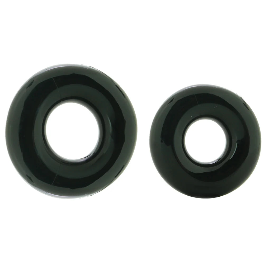 ns novelties Renegade Double Stack Cock Rings in Black ns novelties