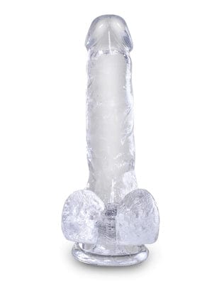 King Cock - 6 in. Cock with Balls - Clear