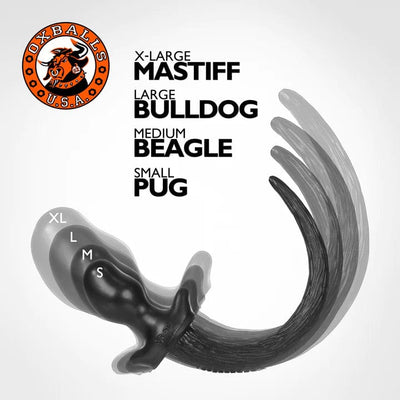 OXBALLS Pug Puppy Tail Buttplug Black