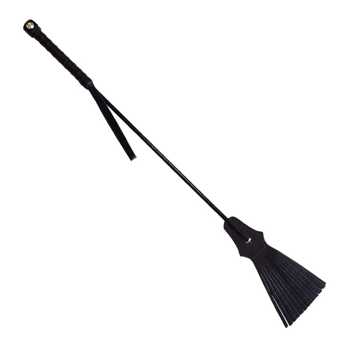 Rouge Leather Tasseled Riding Crop