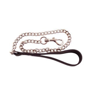 Rouge  Leather Lead with Chain