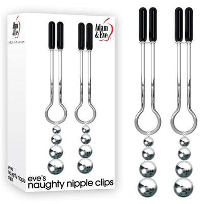 A&E Eve's Naughty Nipple Clips Silver Black