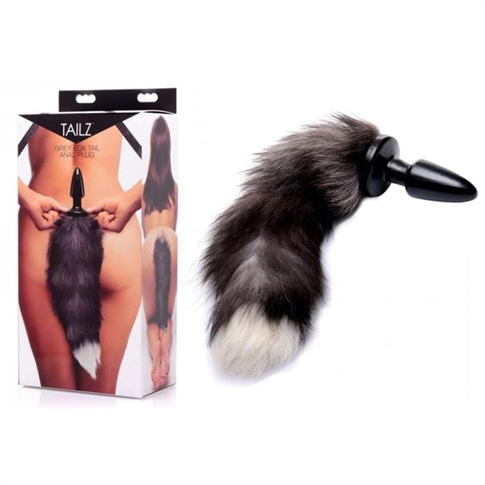 Tailz Grey Fox Tail Anal Plug - Wicked Wanda's Inc.