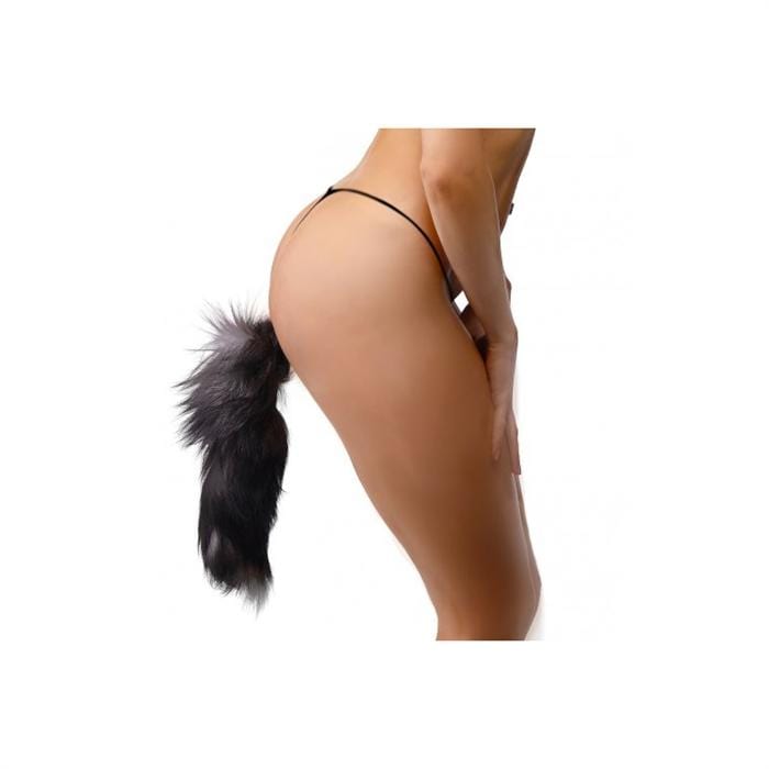 Tailz Grey Fox Tail Anal Plug - Wicked Wanda's Inc.