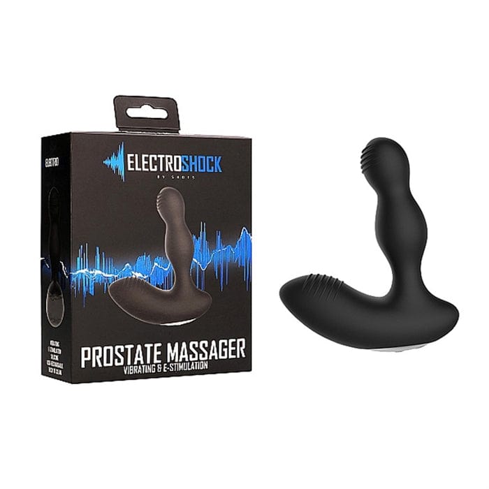 Masseur de prostate vibrant Shots E-Stimulation en noir