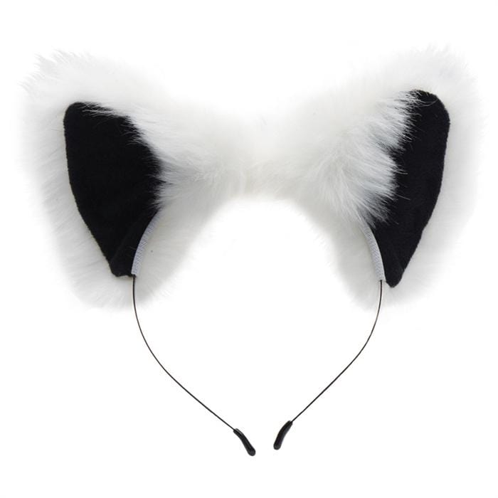 Tailz White Fox Tail Anal Plug and Ears Set - Wicked Wanda&