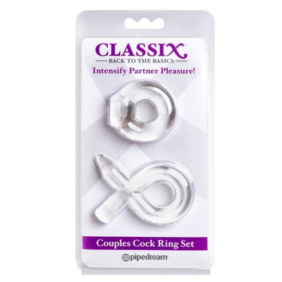 Pipedream Classix - Couples Cock Ring Set, Clear