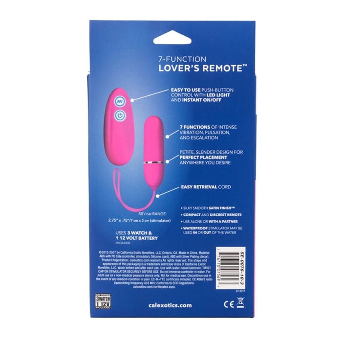 Calexotics Posh 7-Function Lover's Remote - Pink