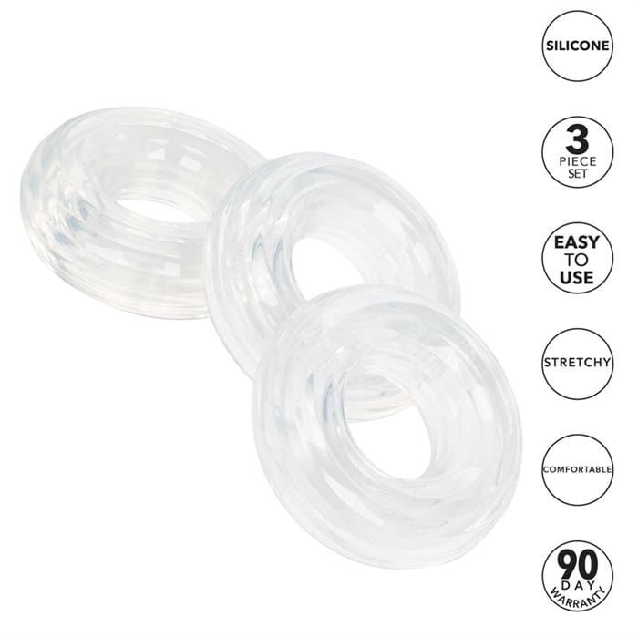 Calexotics Set of 3 Silicone Stacker Rings