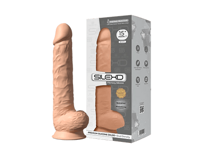 Silexd 15 "pouces Modèle 1 - Flesh , Dildo à mémoire en silicone Thermo Reactive Premium
