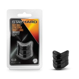 Blush - Stay Hard- Beef Ball Stretcher Snug X Long- 1" Diameter- Black