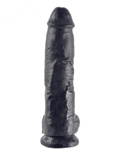King Cock 10 Cock with Balls in  Black