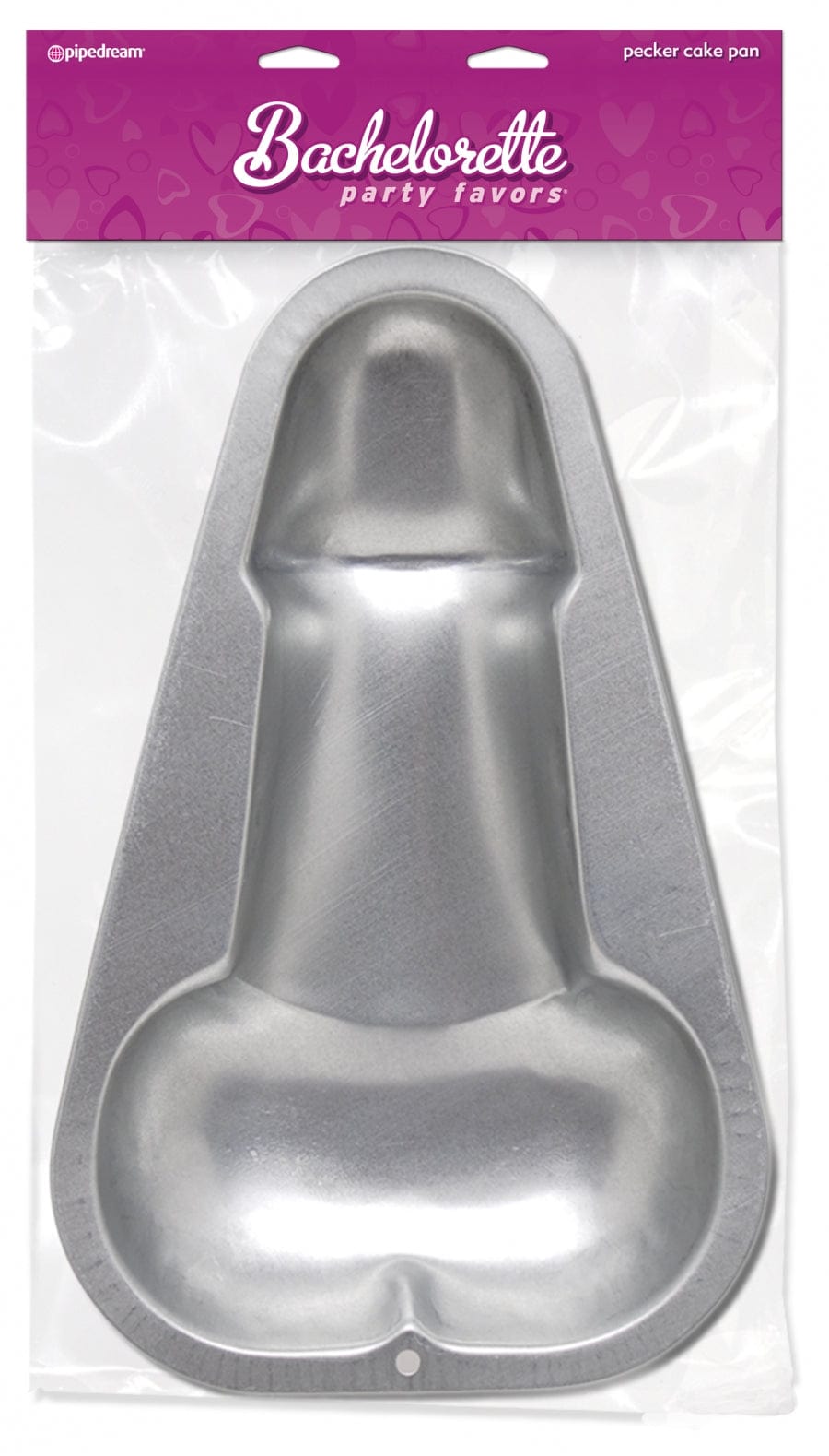 Bachelorete Party Favors Pecker Cake Pan (10" x 6") Silver