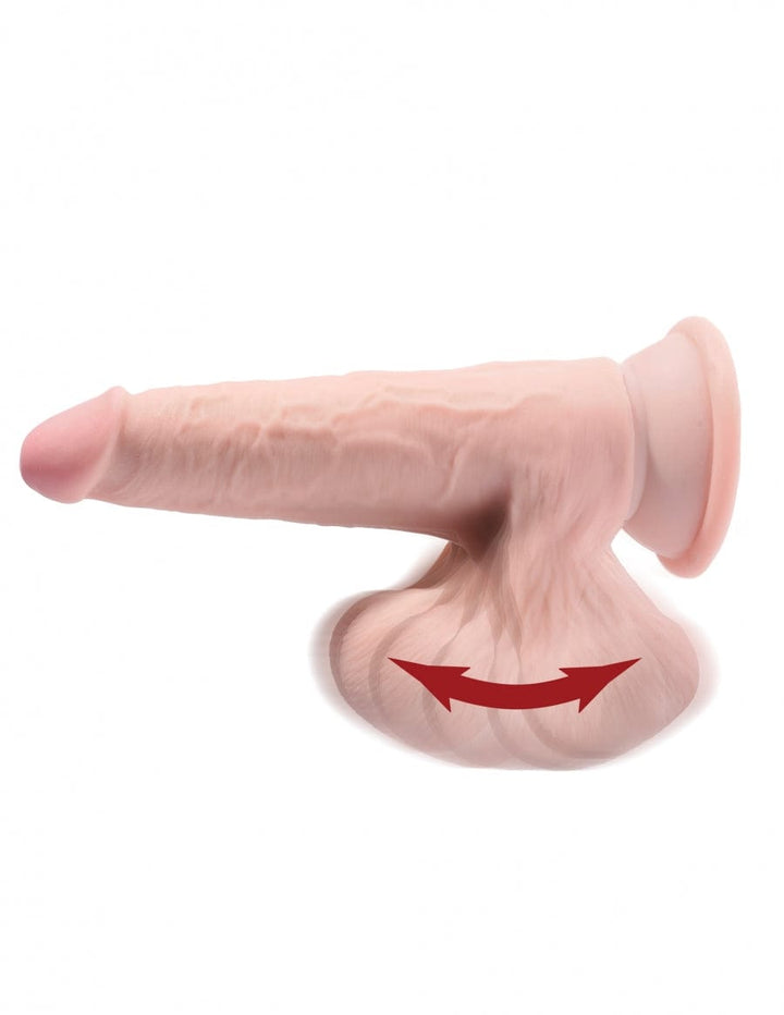 King Cock Plus 7" Triple Densité Cock Avec Balles Swinging