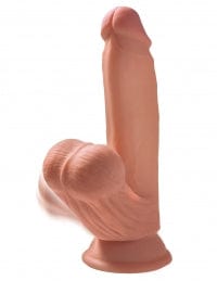 King Cock Plus 7" Triple Density Cock With Swinging Balls