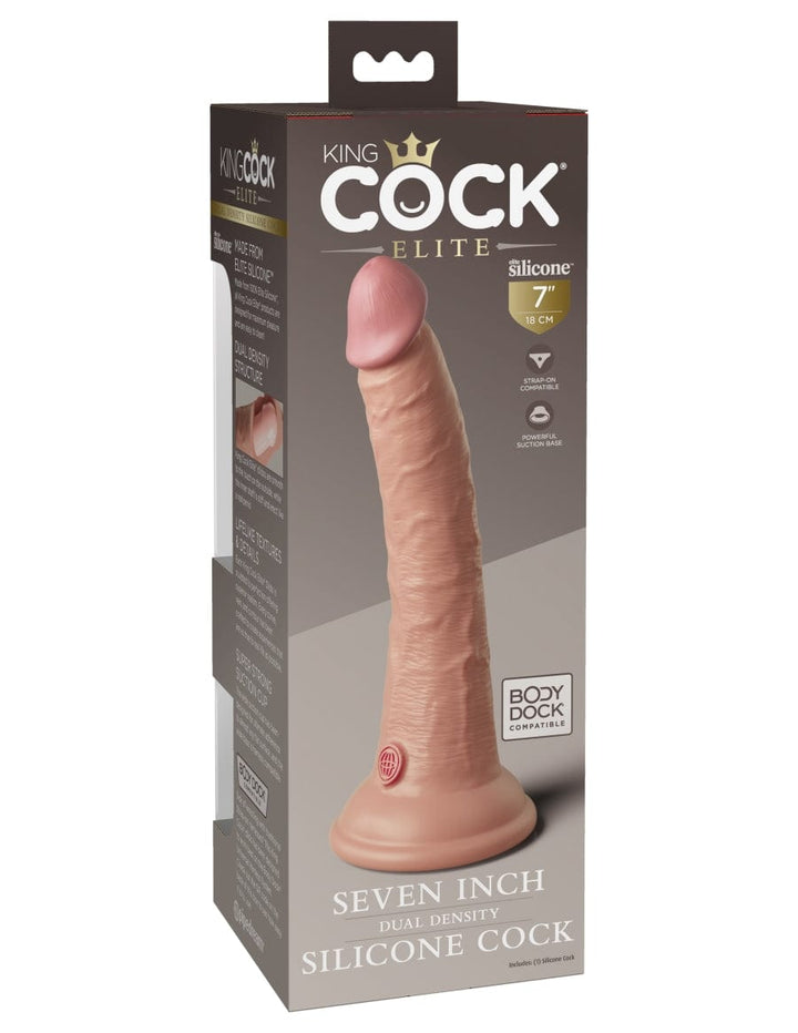 King Cock Elite 7" Dual Density Silicone Dildo