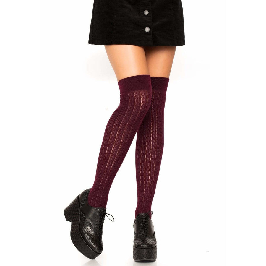 Rib Knit Over the Knee Socks - Wicked Wanda's Inc.