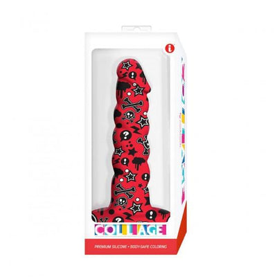 Collage - Goth Girl Twisted Silicone Dildo