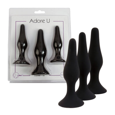 Adore U - Lydia - Anal Plug Set With Suction Base
