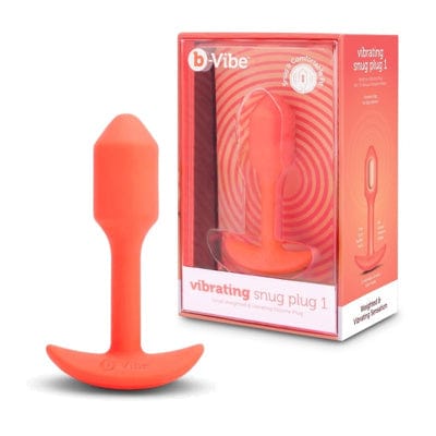 b-Vibe - Vibrating Snug Plug - Orange 1