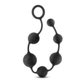 Blush Performance 16 Inch Silicone Anal Beads in Black