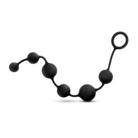 Blush Performance 16 Inch Silicone Anal Beads in Black