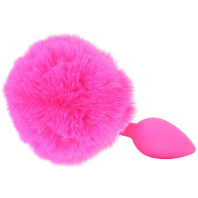 Pipedream Bunny Tail Beginner Silicone Butt Plug in Pink