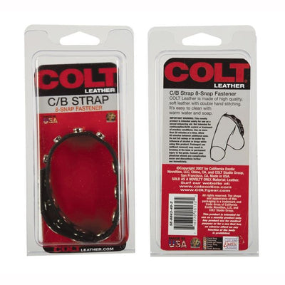 Calexotics COLT® 8 Snap Fastener Leather C/B Strap.