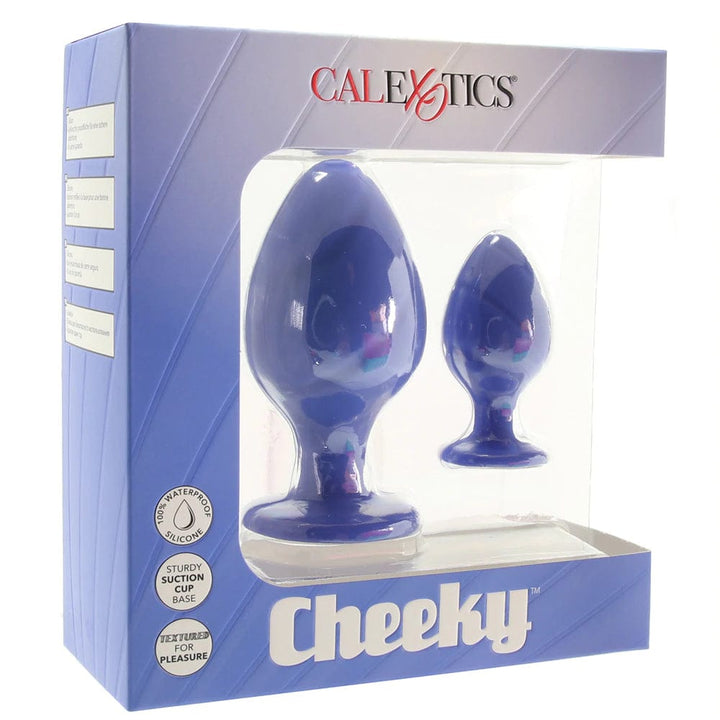 Calexotics Cheeky Blue Textured Butt Plug Set