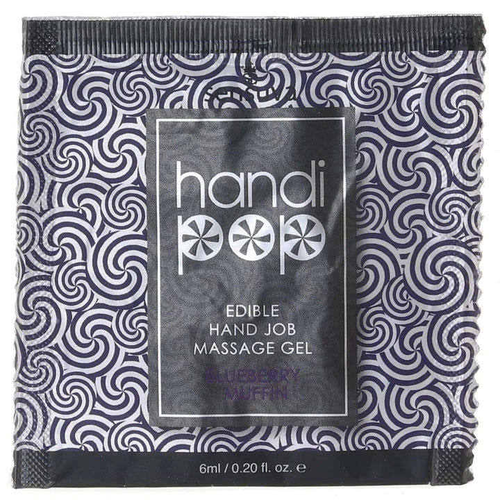 Sensuva Handi Pop Gel de massage comestible 0,02 oz/0,6 ml dans un muffin aux bleuets